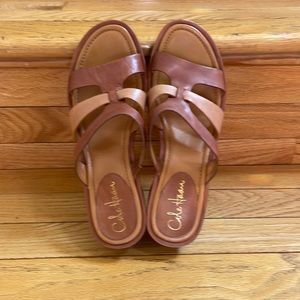 Cole Haan Women’s Brown Sandals Size 8B Low Heels With Gel For Comfort